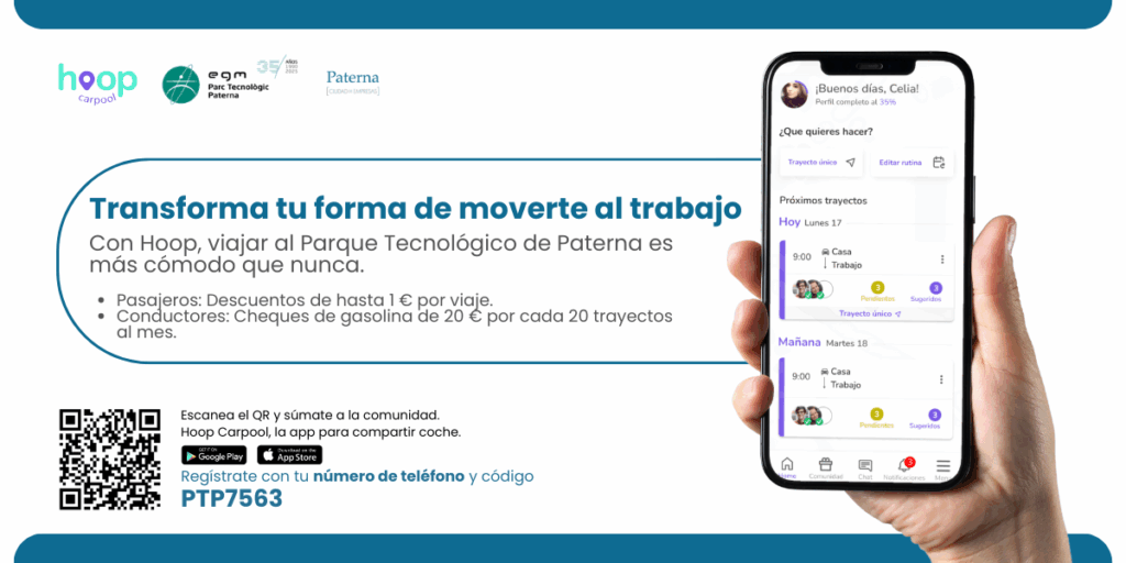 Tras varios meses de prueba, hemos decidido dar un paso adelante y contratar Hoop Carpool , una app para compartir coche de forma sencilla, como una solución eficaz para desplazarnos al trabajo.